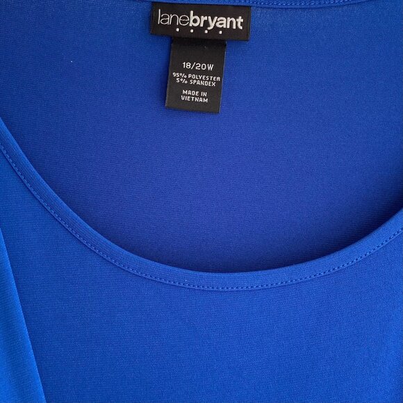 Lane Bryant Royal Blue Dress Long Sleeve Womens  Plus Size 18/20 - Picture 5 of 5